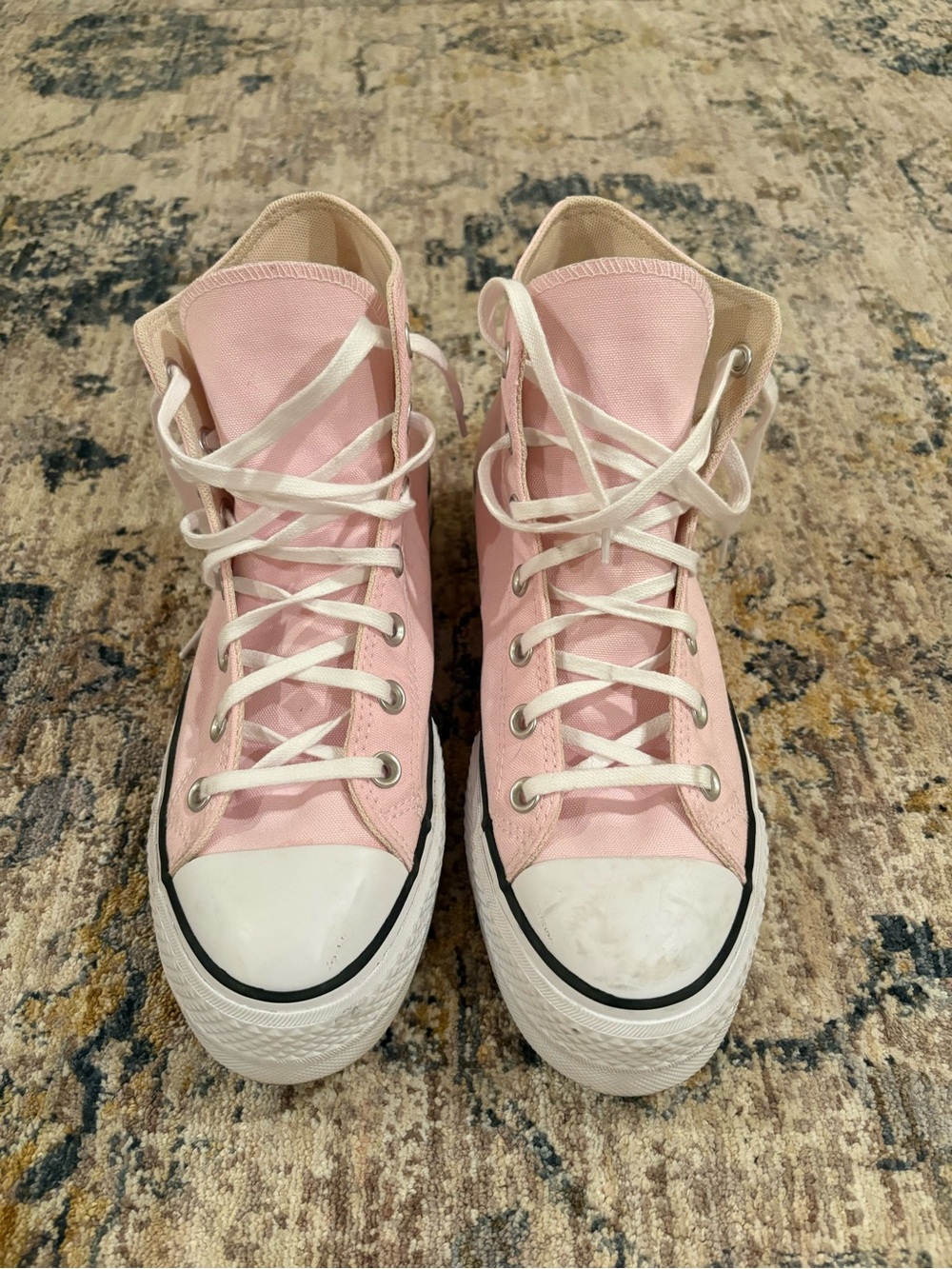 Converse Platform Pink High-Top Canvas Sneakers - Women's Casual Lace-Up